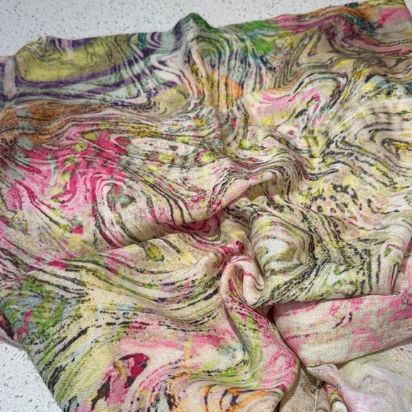 Colorful Abstract Patterned Scarf - Picture 3 of 6